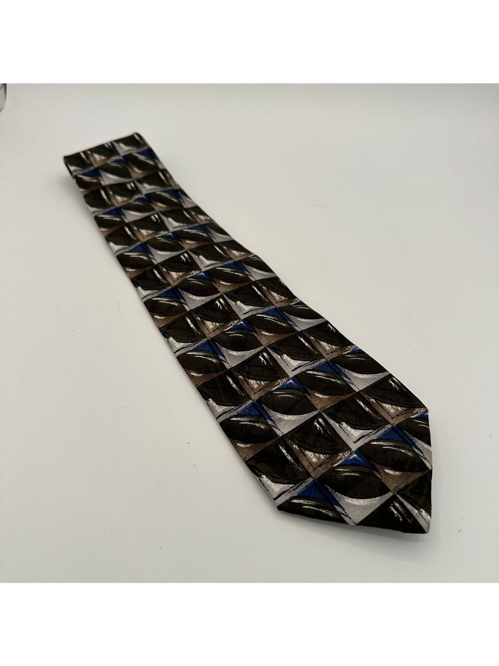 Daniel Hechter Neck Tie Mens Multicolor Printed 100% Silk Classic Adjustable